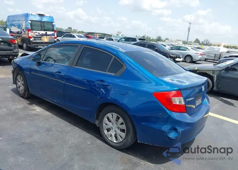 2012 Honda Civic Lx z USA, uszkodzony, nr VIN 2HGFB2F5XCH536300